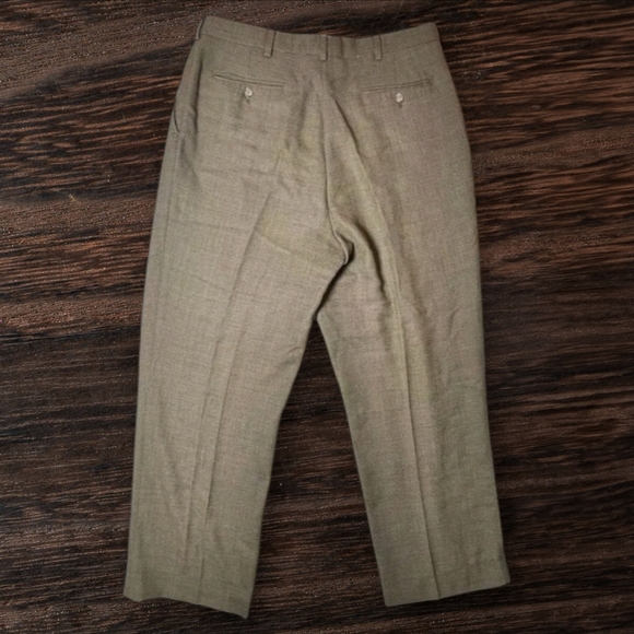 Eddie Bauer Mens Pants Dress Tall Brown AKA 100% Wool/Line Lining Size 36x32 - Picture 3 of 14